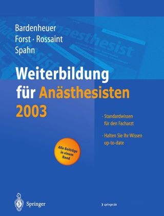 Imagen de portada: Weiterbildung für Anästhesisten 2003 9783540203759