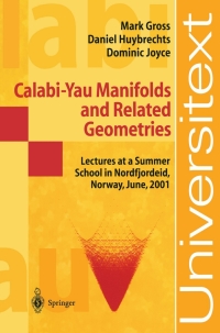 Cover image: Calabi-Yau Manifolds and Related Geometries 9783540440598