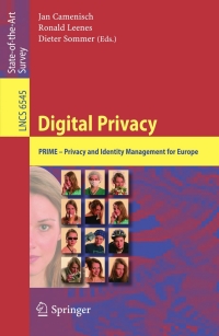 Cover image: Digital Privacy 1st edition 9783642190490