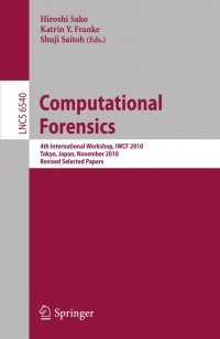 Cover image: Computational Forensics 1st edition 9783642193767