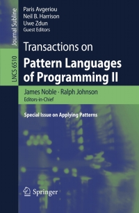 Imagen de portada: Transactions on Pattern Languages of Programming II 1st edition 9783642194313
