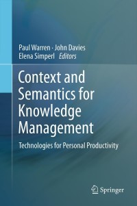 Imagen de portada: Context and Semantics for Knowledge Management 1st edition 9783642195099