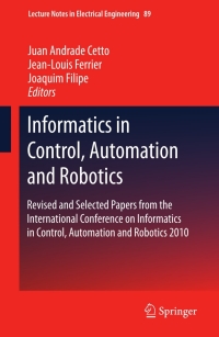 Imagen de portada: Informatics in Control, Automation and Robotics 9783642267840