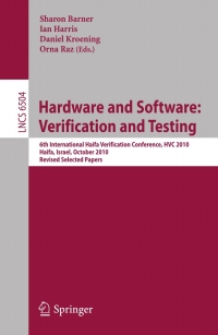 Cover image: Hardware and Software: Verification and Testing 1st edition 9783642195822