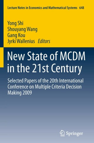 Cover image: New State of MCDM in the 21st Century 1st edition 9783642196942