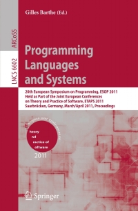 Cover image: Programming Languages and Systems 1st edition 9783642197178