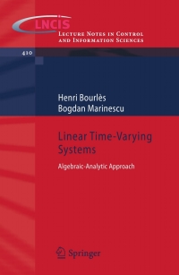 صورة الغلاف: Linear Time-Varying Systems 9783642197260