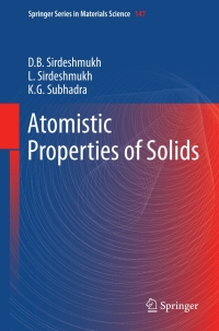 Titelbild: Atomistic Properties of Solids 9783642199707