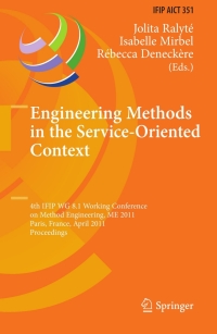 Cover image: Engineering Methods in the Service-Oriented Context 1st edition 9783642199967