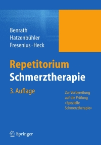 Cover image: Repetitorium Schmerztherapie 3rd edition 9783642200236