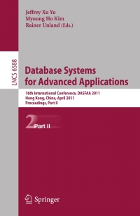 صورة الغلاف: Database Systems for Advanced Applications 1st edition 9783642201516