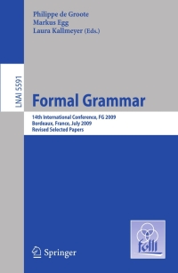 Cover image: Formal Grammar 1st edition 9783642201684