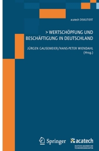 Imagen de portada: Wertschöpfung und Beschäftigung in Deutschland 9783642202032
