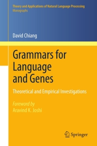 Cover image: Grammars for Language and Genes 9783642204432