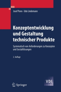 صورة الغلاف: Konzeptentwicklung und Gestaltung technischer Produkte 2nd edition 9783642205798