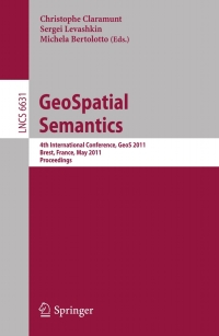 Omslagafbeelding: GeoSpatial Semantics 1st edition 9783642206290