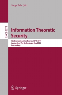 Cover image: Information Theoretic Security 1st edition 9783642207273