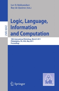 Omslagafbeelding: Logic, Language, Information, and Computation 1st edition 9783642209192