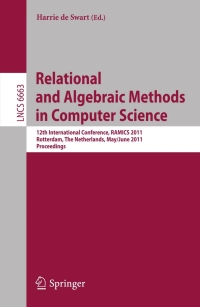 Imagen de portada: Relational and Algebraic Methods in Computer Science 1st edition 9783642210693