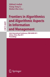 Immagine di copertina: Frontiers in Algorithmics and Algorithmic Aspects in Information and Management 1st edition 9783642212031