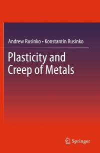 Cover image: Plasticity and Creep of Metals 9783642212123