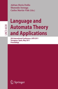 Imagen de portada: Language and Automata Theory and Applications 1st edition 9783642212536