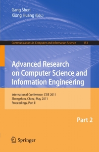 Imagen de portada: Advanced Research on Computer Science and Information Engineering 1st edition 9783642214103