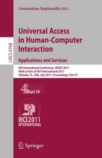 表紙画像: Universal Access in Human-Computer Interaction. Applications and Services 1st edition 9783642216565