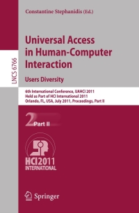 Cover image: Universal Access in Human-Computer Interaction. Users Diversity 9783642216626