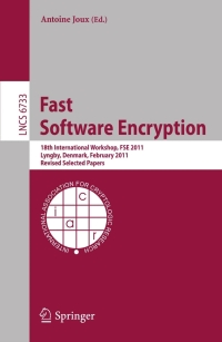 Cover image: Fast Software Encryption 9783642217012
