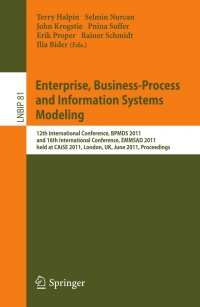 Imagen de portada: Enterprise, Business-Process and Information Systems Modeling 1st edition 9783642217586