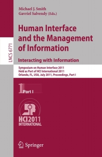 Cover image: Human Interface and the Management of Information. Interacting with Information 1st edition 9783642217920