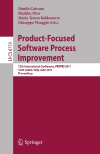 Imagen de portada: Product-Focused Software Process Improvement 1st edition 9783642218422