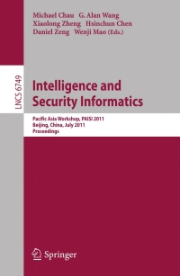 Imagen de portada: Intelligence and Security Informatics 1st edition 9783642220388