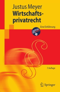 表紙画像: Wirtschaftsprivatrecht 7th edition 9783642225192