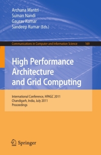 Cover image: High Performance Architecture and Grid Computing 1st edition 9783642225765