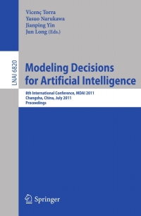 Cover image: Modeling Decision for Artificial Intelligence 9783642225888