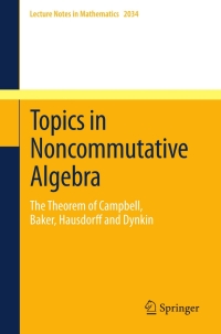 Cover image: Topics in Noncommutative Algebra 9783642225963