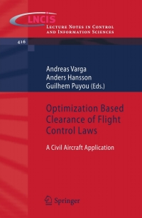 Titelbild: Optimization Based Clearance of Flight Control Laws 1st edition 9783642226267