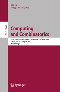 Immagine di copertina: Computing and Combinatorics 1st edition 9783642226847