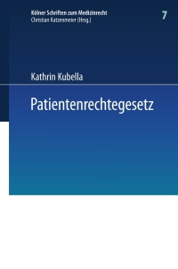 Cover image: Patientenrechtegesetz 9783642227400