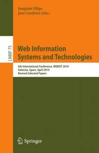 Imagen de portada: Web Information Systems and Technologies 1st edition 9783642228094