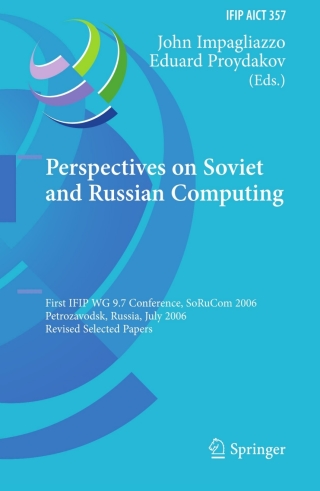 Cover image: Perspectives on Soviet and Russian Computing 9783642228155