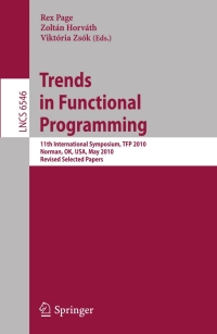 Cover image: Trends in Functional Programming 9783642229404