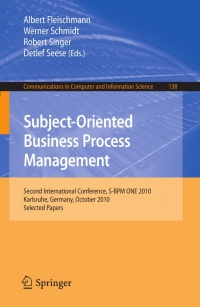 Cover image: Subject-Oriented Business Process Management 9783642231346