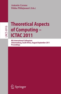 Imagen de portada: Theoretical Aspects of Computing -- ICTAC 2011 1st edition 9783642232824