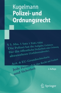 Cover image: Polizei- und Ordnungsrecht 2nd edition 9783642233746