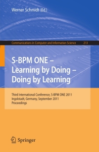 Cover image: S-BPM ONE - Learning by Doing - Doing by Learning 1st edition 9783642234705