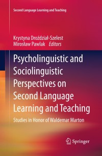 Omslagafbeelding: Psycholinguistic and Sociolinguistic Perspectives on Second Language Learning and Teaching 9783642235467
