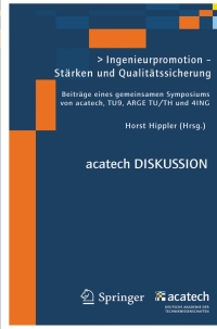 Imagen de portada: Ingenieurpromotion - Stärken und Qualitätssicherung 1st edition 9783642236617